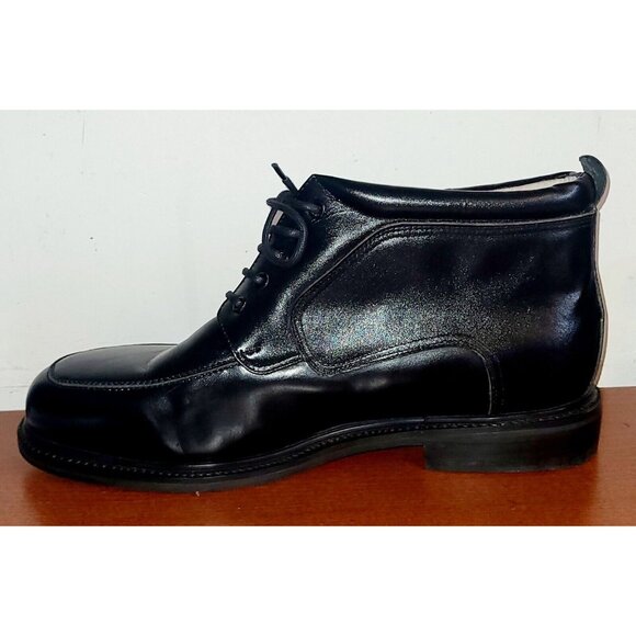 HABAND! MENS 12D CHUKKA BOOTS LACE-UP LEATHER ANKLE SHOES BLACK MOTORCYCLE main image 6